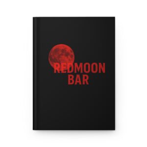 Hardcover Journal with Red Moon Design - Perfect for Writers, Gift Journal, Creative Planner, Travel Diary, Midnight Thoughts Diary