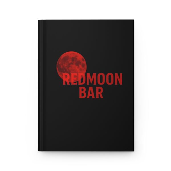 Hardcover Journal with Red Moon Design - Perfect for Writers, Gift Journal, Creative Planner, Travel Diary, Midnight Thoughts Diary