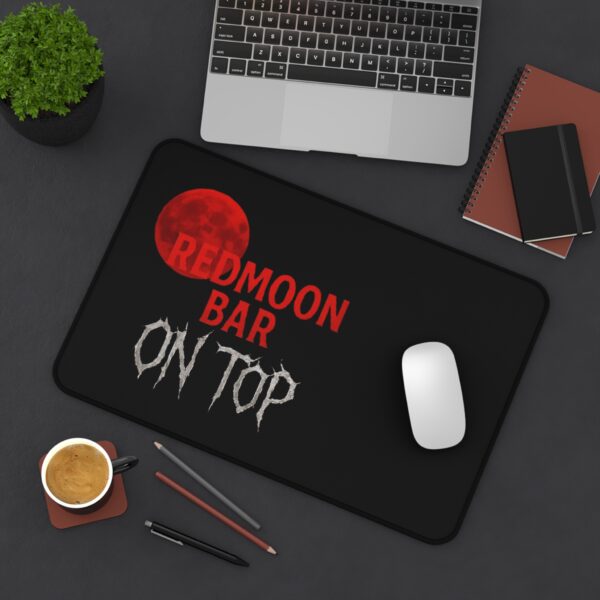 Gothic Redmoon Desk Mat - Unique Gaming, Office, or Home Decor, Ideal for Halloween, Gift for Bar Enthusiasts, Stylish Organizer - Image 4
