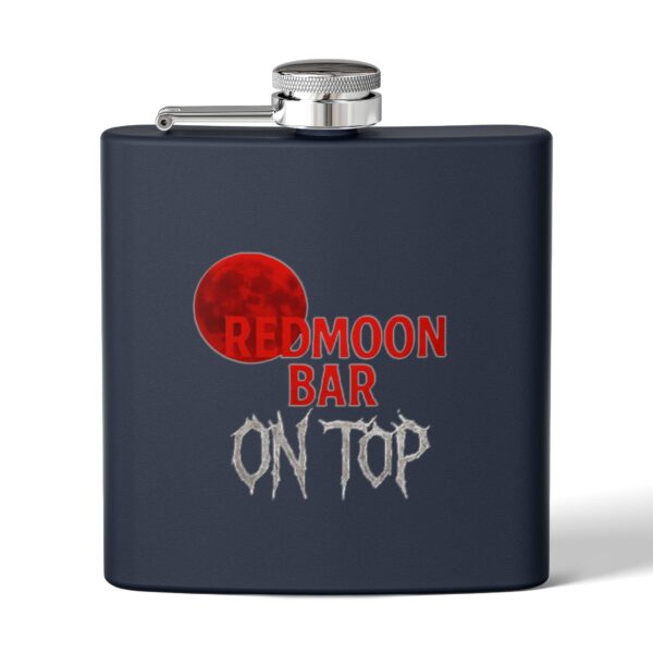 Custom Stainless Steel Flask | Redmoon Bar On Top Gift, Unique Barware, Adventure Accessory, Drinking Flask, Groomsmen Gift