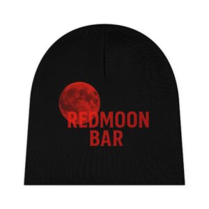 Redmoon Bar Baby Beanie - Trendy AOP Hat for Newborns, Unique Gift for Baby Showers, Halloween, Night Out, Stylish Infant Accessory