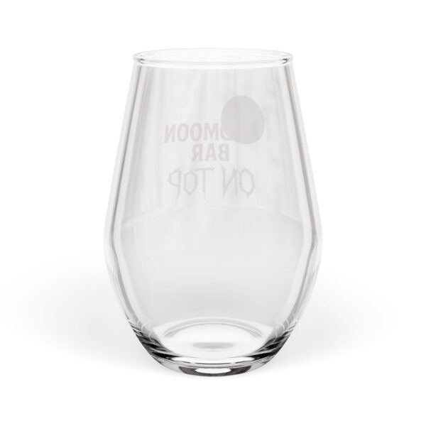Stemless Wine Glass with Redmoon Bar Design | Perfect for Parties, Gifts, Celebrations, Home Bar Decor, Unique Drinkware - Image 3